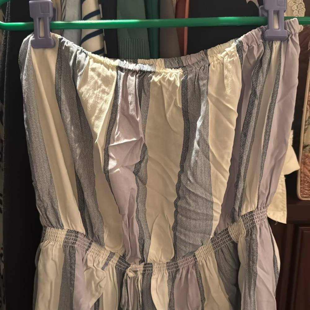 Strapless Striped Romper